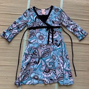 Blue And Black Patterned Summer Dress